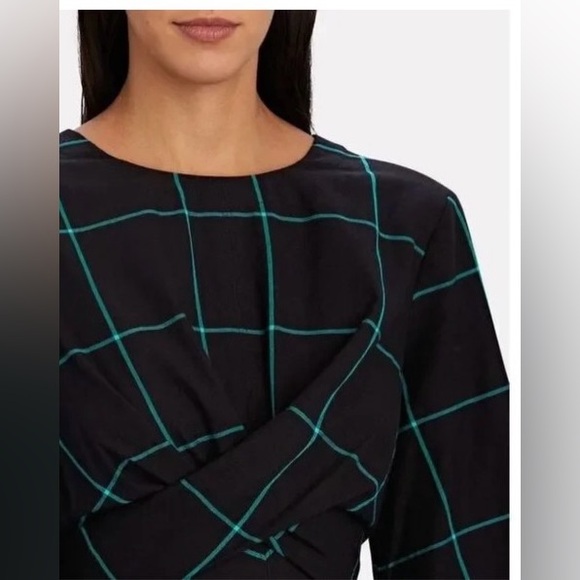 NWT STAUD Crosshill Cut-Out Windowpane Mini Dress - Picture 3 of 6